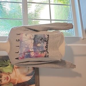 Alice in Wonderland Cropped Sweatshirt